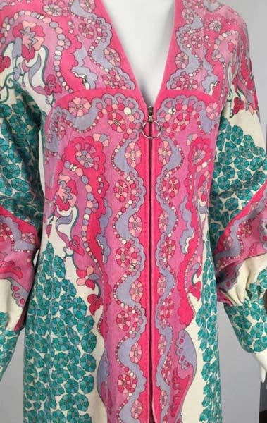 1960s Emilio Pucci Terry Cloth Multicolor Caftan