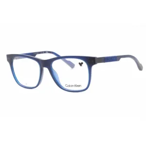 Calvin Klein Men's Eyeglasses - Blue Injected Propionate Square Frame | CK23521 438 Calvin Klein Eyeglasses