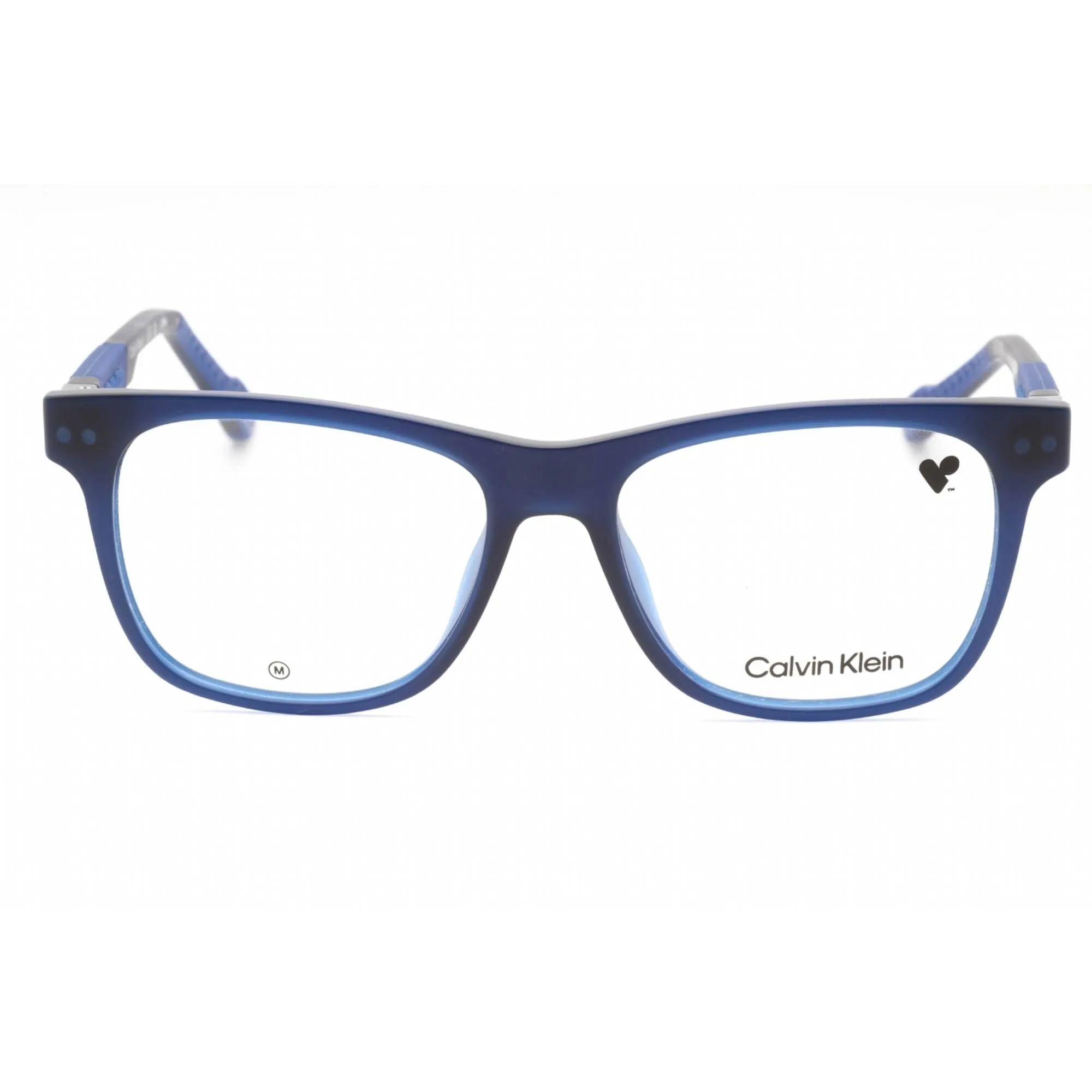 Calvin Klein Men's Eyeglasses - Blue Injected Propionate Square Frame | CK23521 438 Calvin Klein Eyeglasses