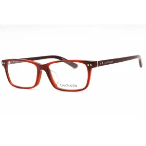 Calvin Klein Men's Eyeglasses - Burgundy Havana Acetate Rectangular | CK18526A 609 Calvin Klein Eyeglasses