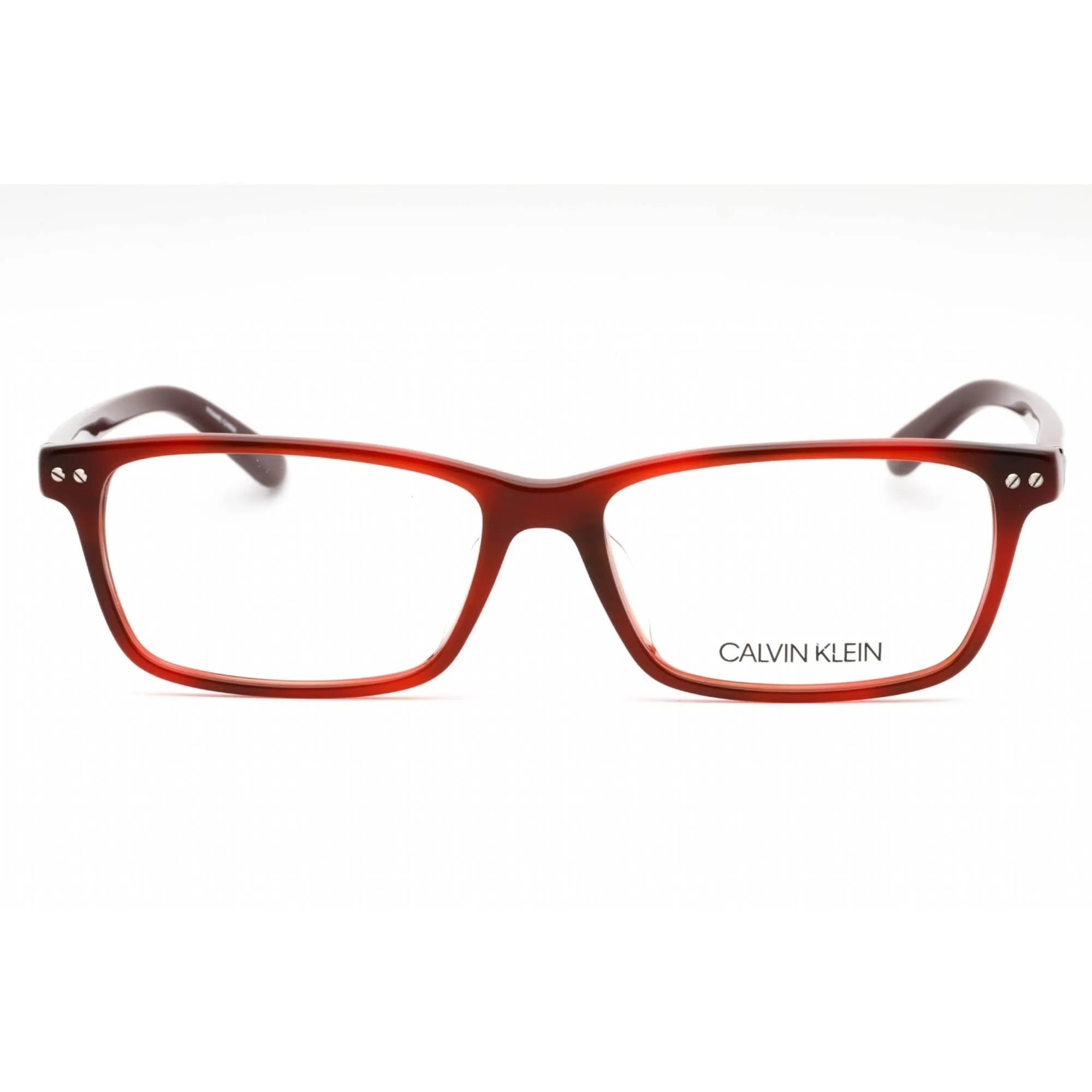 Calvin Klein Men's Eyeglasses - Burgundy Havana Acetate Rectangular | CK18526A 609 Calvin Klein Eyeglasses