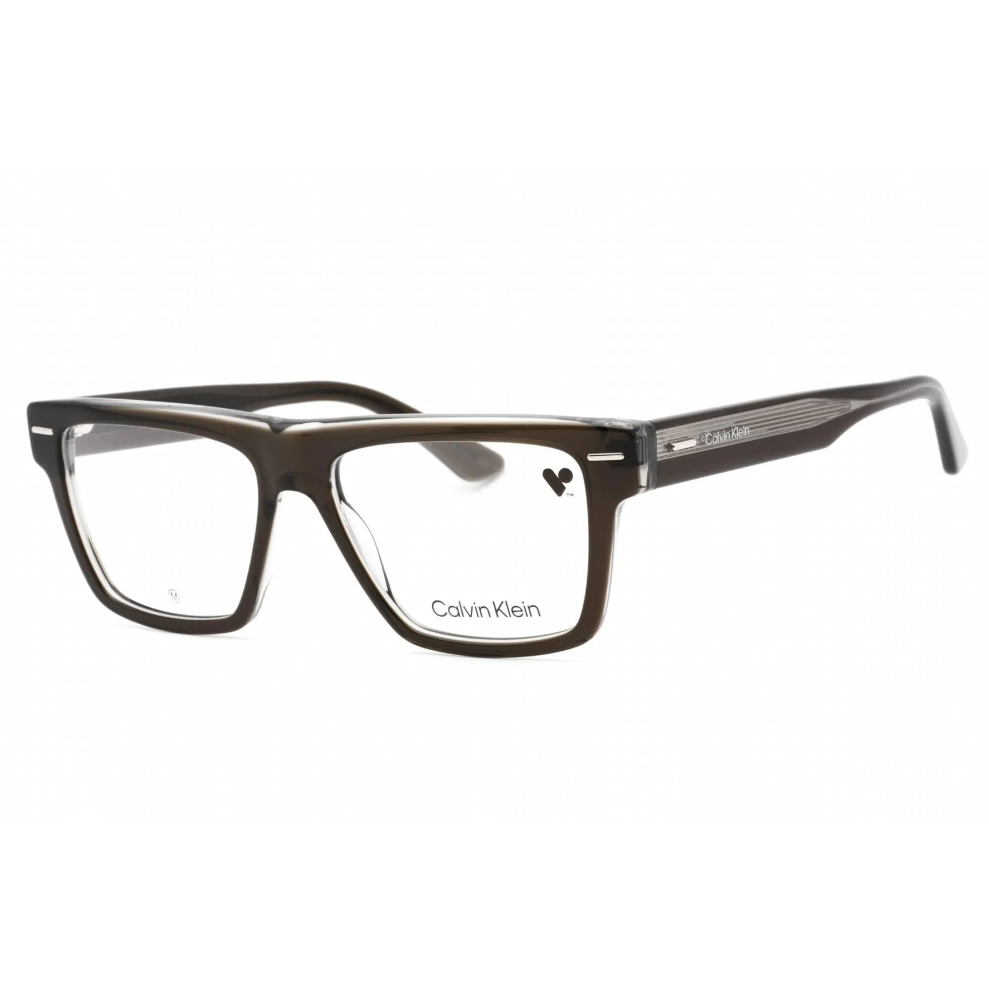 Calvin Klein Men's Eyeglasses - Grey Plastic Full Rim Rectangular Frame | CK23522 035 Calvin Klein Eyeglasses