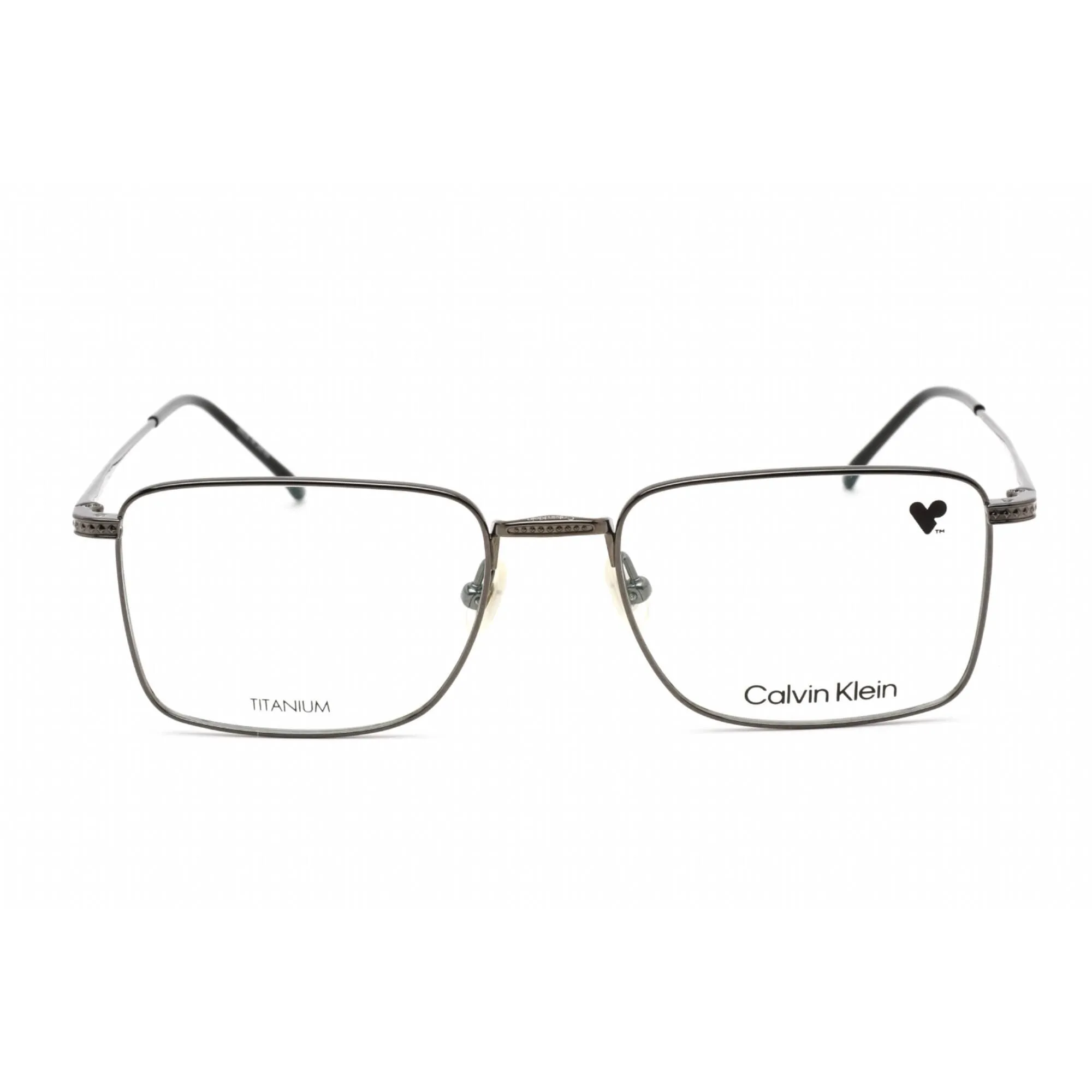 Calvin Klein Men's Eyeglasses - Light Gunmetal Titanium Rectangular | CK22109T 014 Calvin Klein Eyeglasses