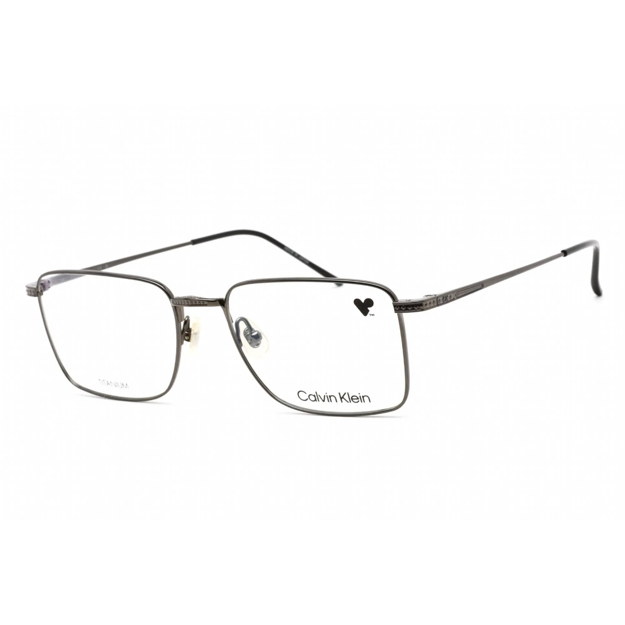 Calvin Klein Men's Eyeglasses - Light Gunmetal Titanium Rectangular | CK22109T 014 Calvin Klein Eyeglasses