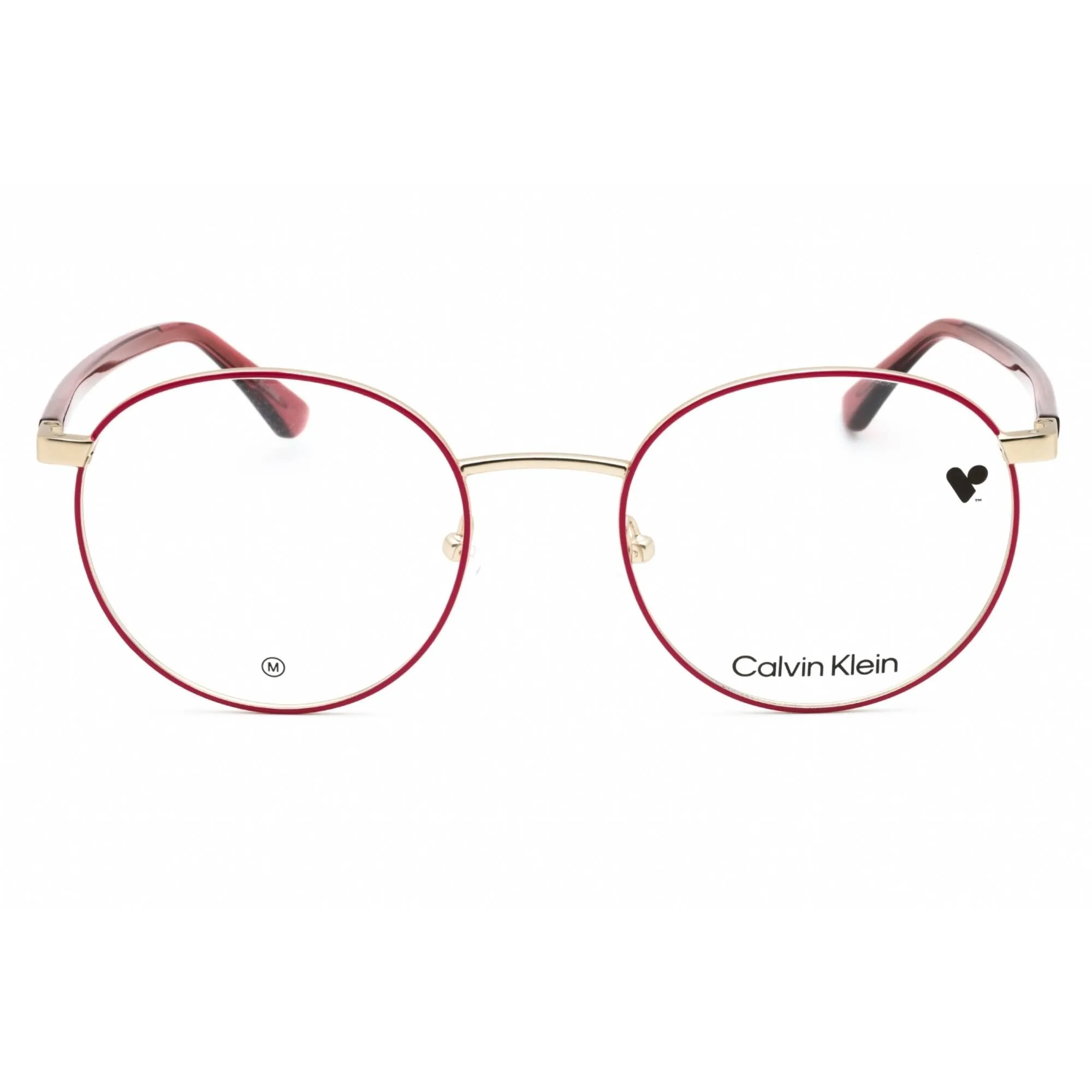 Calvin Klein Unisex Eyeglasses - Rose Metal Round Shape Full Rim Frame | CK23106 601 Calvin Klein Eyeglasses