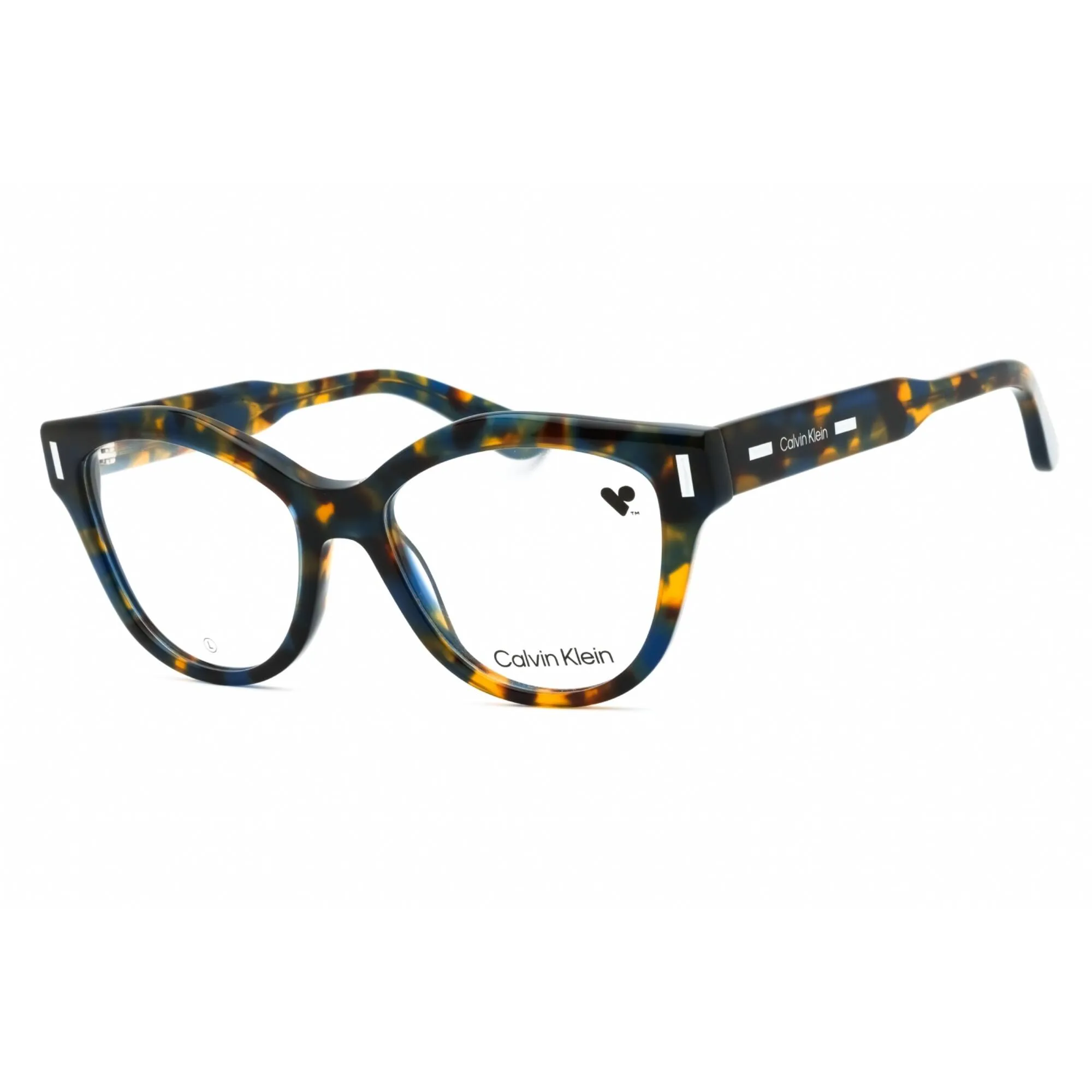 Calvin Klein Women's Eyeglasses - Blue Havana Acetate Cat Eye Full Rim | CK23541 460 Calvin Klein Eyeglasses