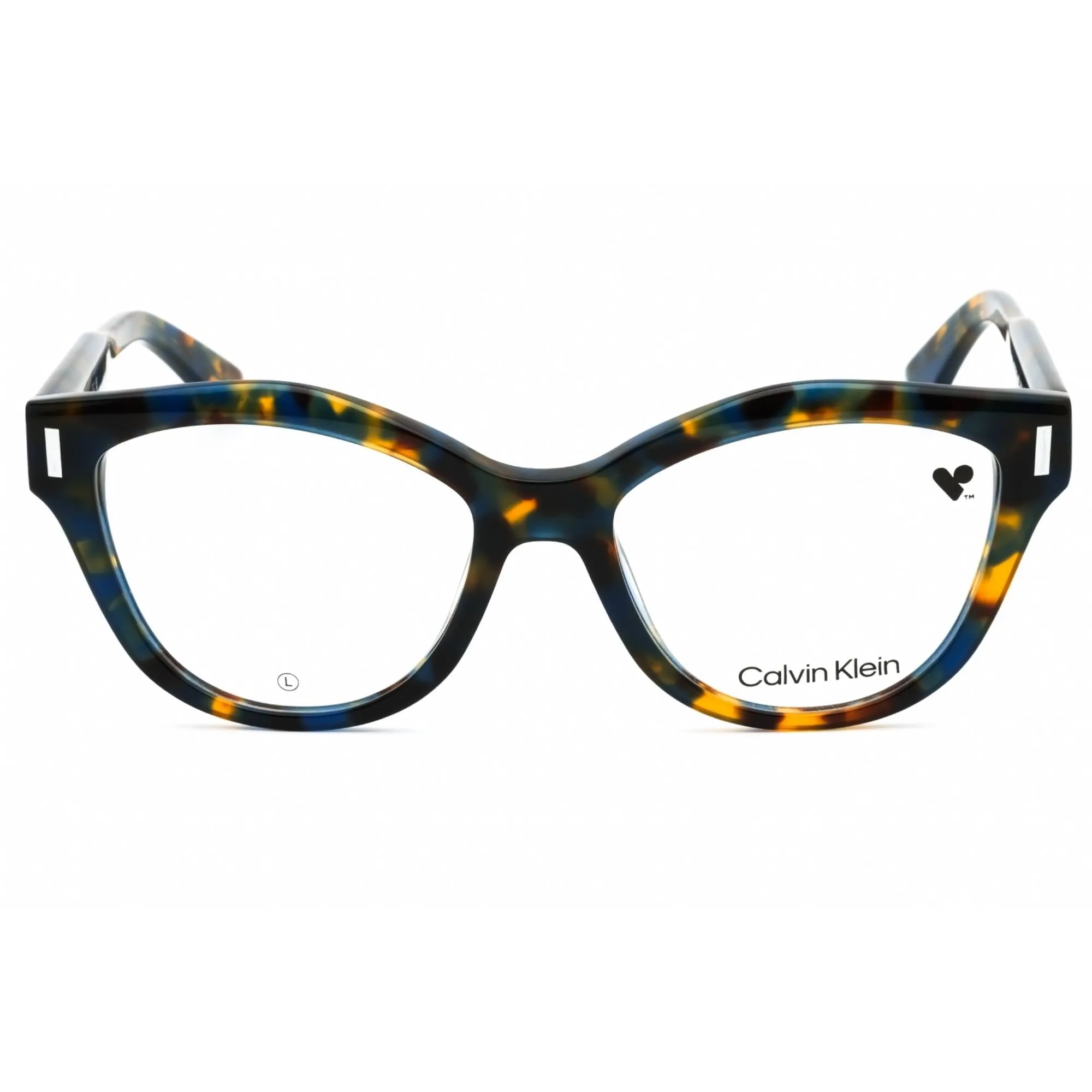 Calvin Klein Women's Eyeglasses - Blue Havana Acetate Cat Eye Full Rim | CK23541 460 Calvin Klein Eyeglasses