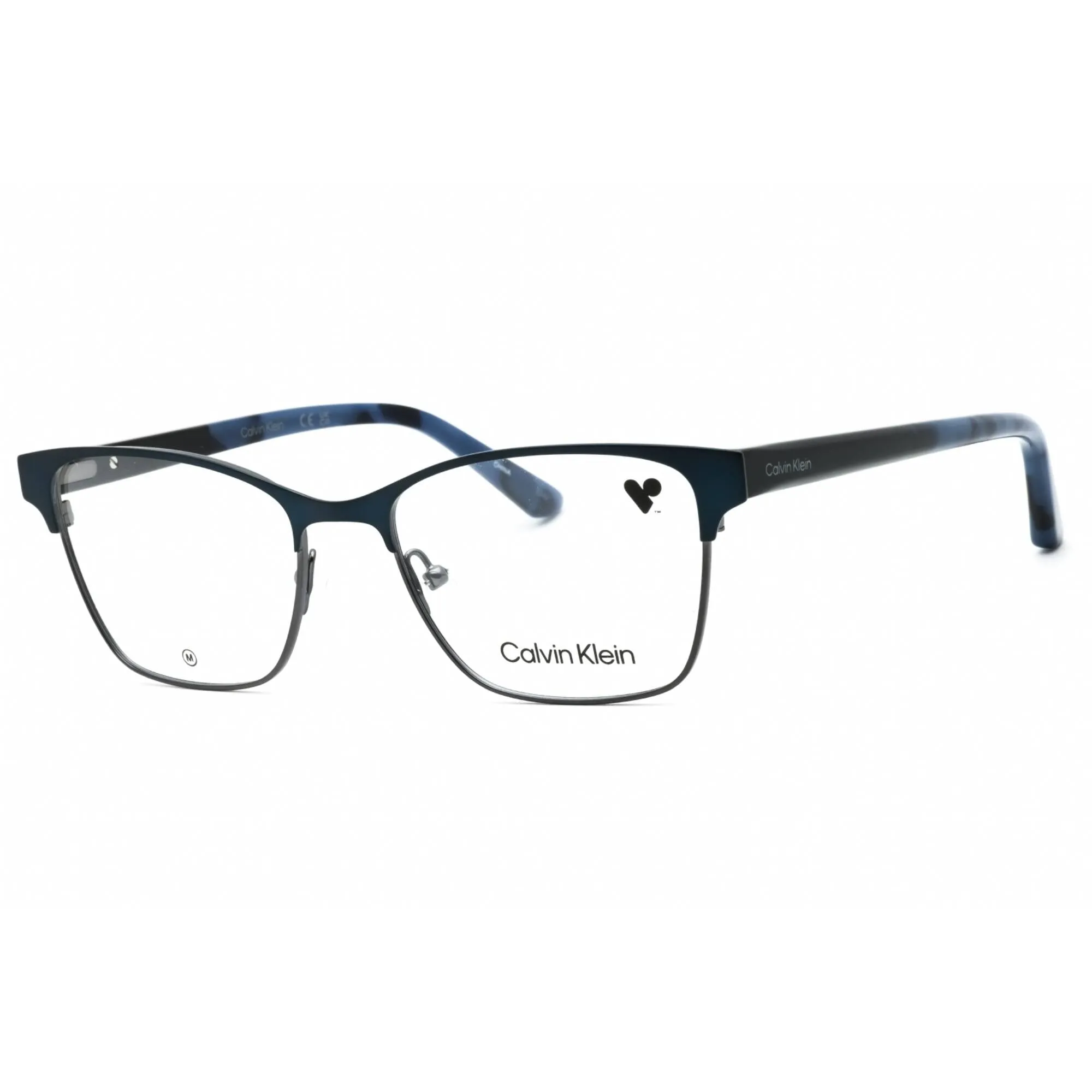 Calvin Klein Women's Eyeglasses - Blue Metal Cat Eye Full Rim Frame | CK23107 414 Calvin Klein Eyeglasses