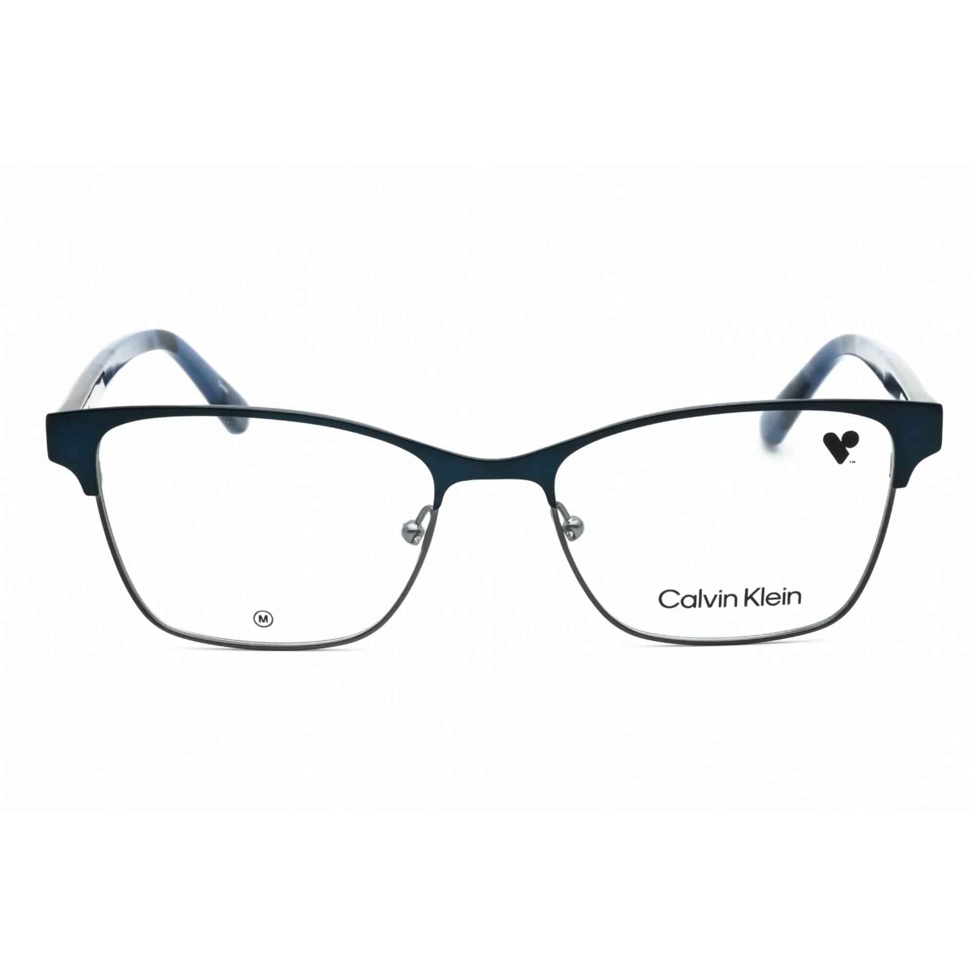 Calvin Klein Women's Eyeglasses - Blue Metal Cat Eye Full Rim Frame | CK23107 414 Calvin Klein Eyeglasses