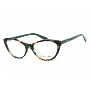 Calvin Klein Women's Eyeglasses - Cat Eye Shape Turquoise Tortoise Frame | CK20506 442 Calvin Klein Eyeglasses