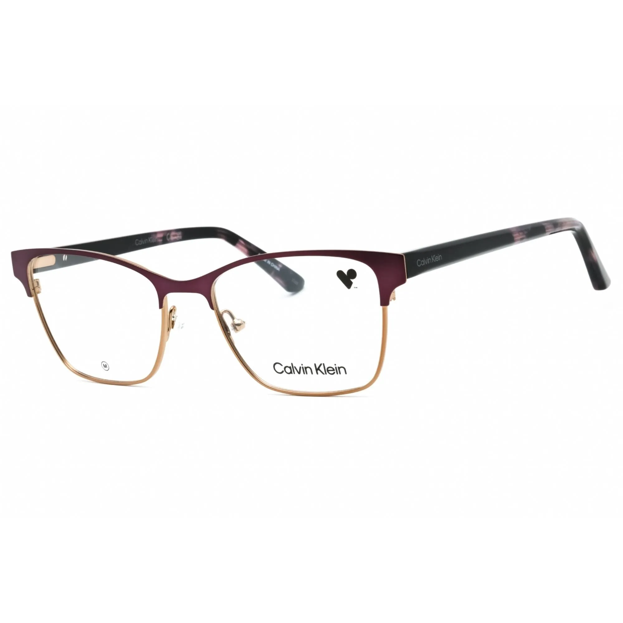 Calvin Klein Women's Eyeglasses - Cyclamen Metal Cat Eye Full Rim Frame | CK23107 610 Calvin Klein Eyeglasses