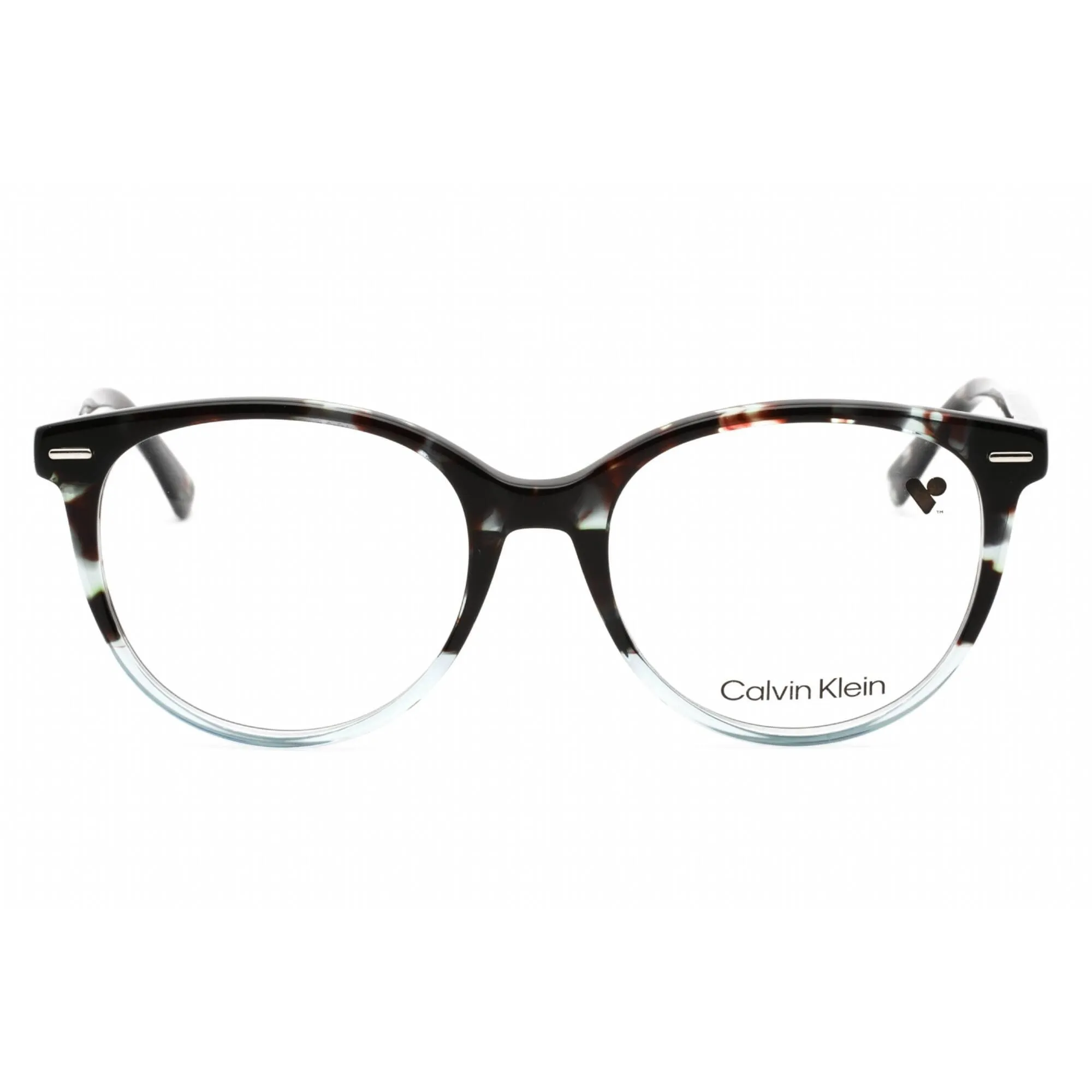 Calvin Klein Women's Eyeglasses - Full Rim Aqua Tortoise Plastic Round | CK21710 443 Calvin Klein Eyeglasses