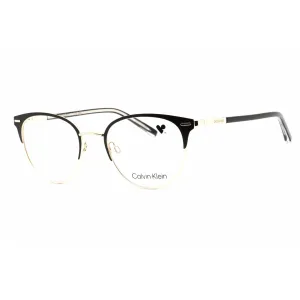 Calvin Klein Women's Eyeglasses - Full Rim Satin Black Metal Round Frame | CK21303 001 Calvin Klein Eyeglasses