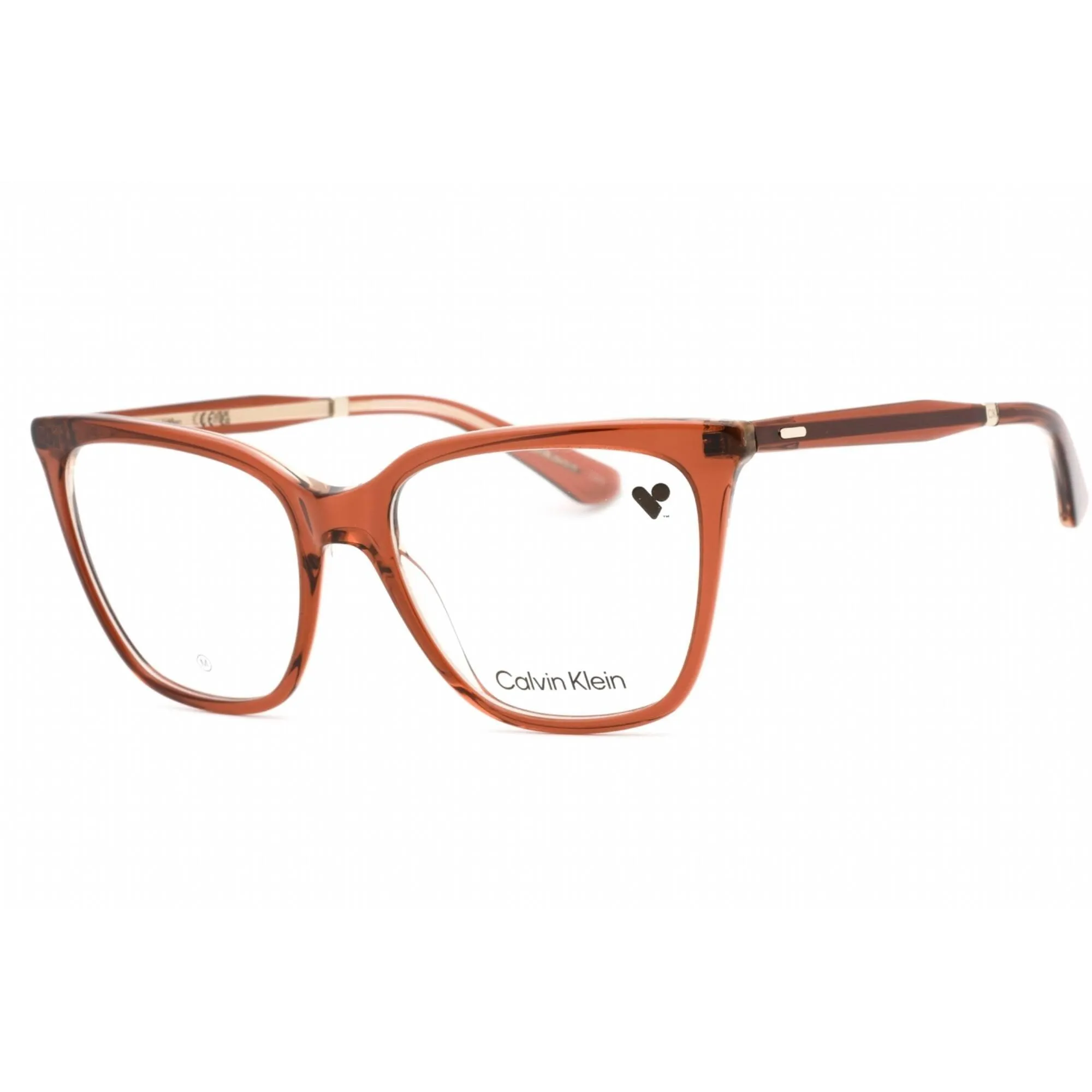 Calvin Klein Women's Eyeglasses - Rose Plastic Full Rim Frame Clear Lens | CK23513 601 Calvin Klein Eyeglasses