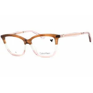 Calvin Klein Women's Eyeglasses - Striped Brown/Grey/Rose Full Rim Frame | CK23545 225 Calvin Klein Eyeglasses