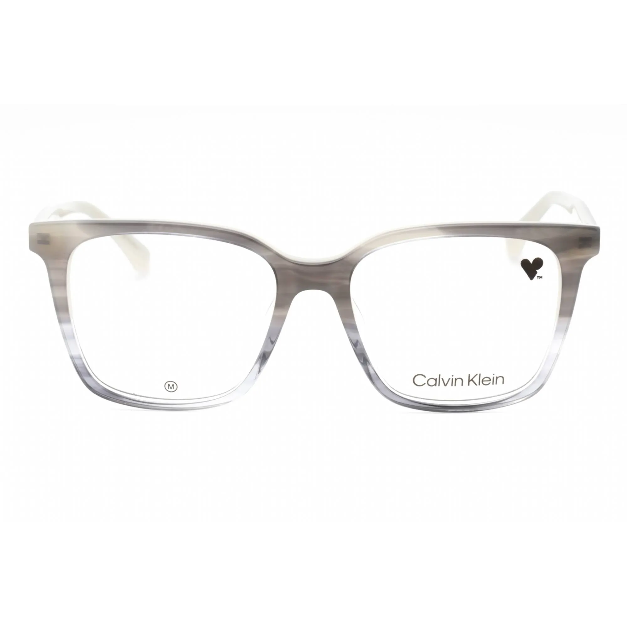 Calvin Klein Women's Eyeglasses - Striped Grey Square Full Rim Frame | CK22540 023 Calvin Klein Eyeglasses