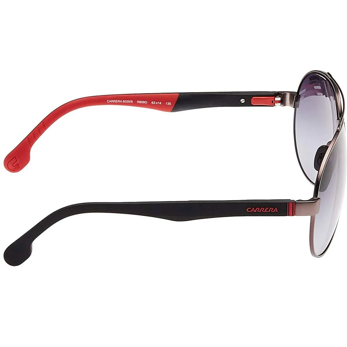 Carrera Men's Sunglasses - Semi Matte Dark Ruthenium Frame | 8025-S-0R80-9O-63-14-135 Carrera Sunglasses