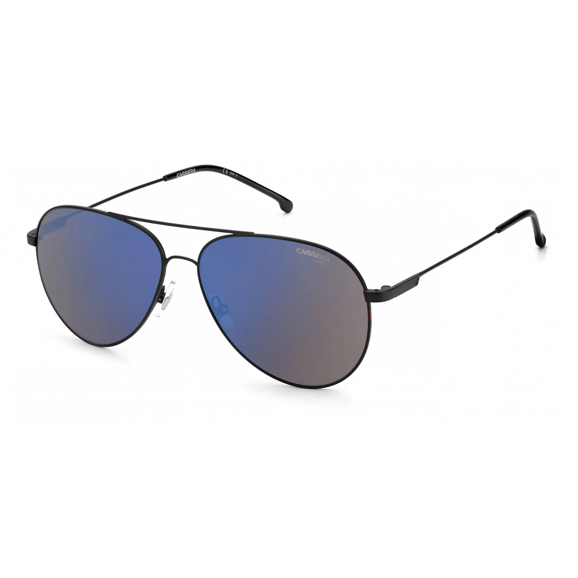 Carrera Unisex Sunglasses - Matte Black Metal Full Rim Aviator Frame | 2031T/S 0003/XT Carrera Sunglasses