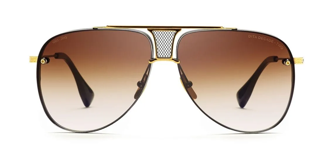 Decade two  DRX-2082-B -62-Z black 18k gold/brown gradient lens