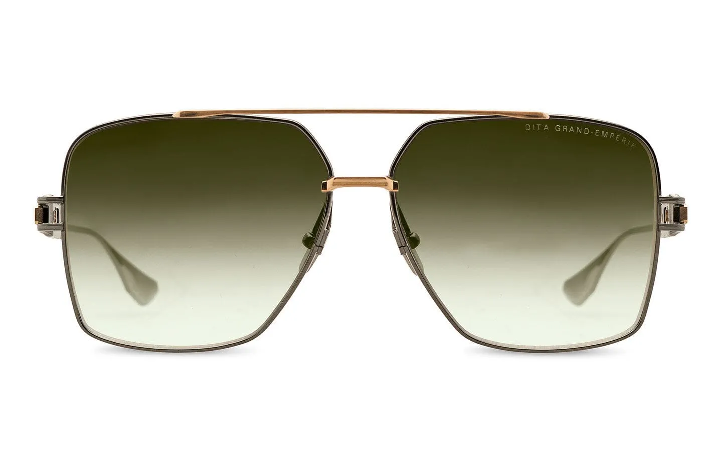 Grand Emperik DTS159-A-03 black rhodium & white gold/green gradient lens