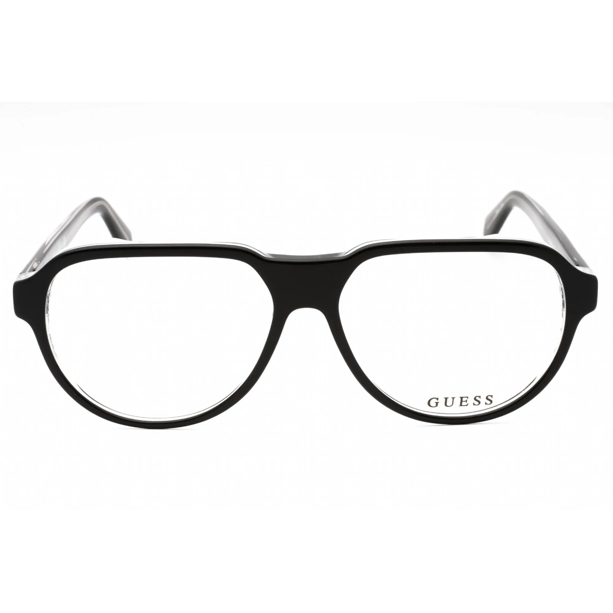 Guess Men's Eyeglasses - Black/Other Plastic Full Rim Aviator Frame | GU50090 005 Guess Eyeglasses