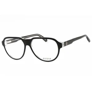 Guess Men's Eyeglasses - Black/Other Plastic Full Rim Aviator Frame | GU50090 005 Guess Eyeglasses