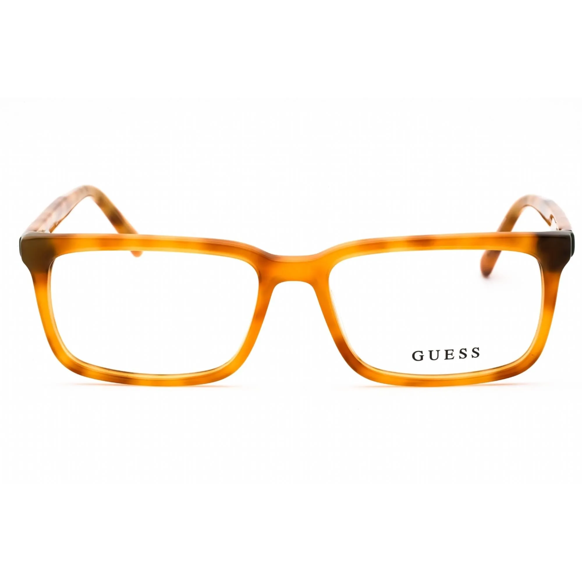 Guess Men's Eyeglasses - Blonde Havana Rectangular Plastic Frame | GU50068 053 Guess Eyeglasses