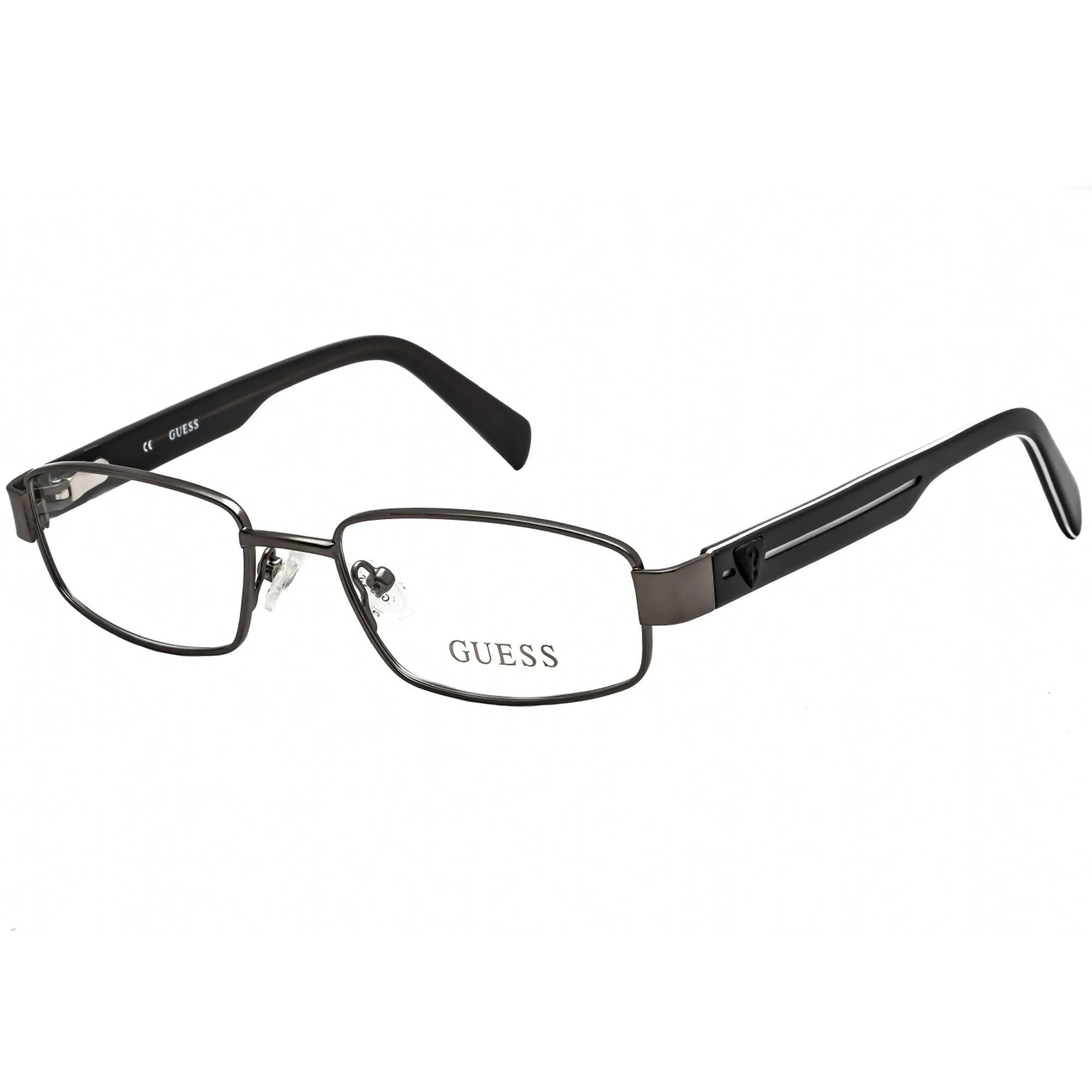 Guess Men's Eyeglasses - Clear Demo Lens Gunmetal Rectangular Frame | GU9101-3 J14 Guess Eyeglasses