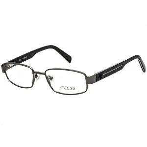 Guess Men's Eyeglasses - Clear Demo Lens Gunmetal Rectangular Frame | GU9101-3 J14 Guess Eyeglasses