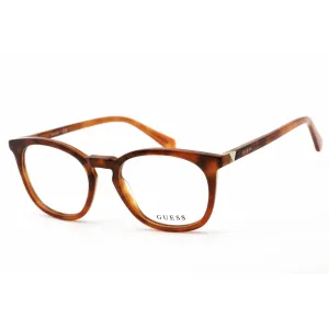 Guess Men's Eyeglasses - Clear Lens Blonde Havana Plastic Square Frame | GU50053 053 Guess Eyeglasses