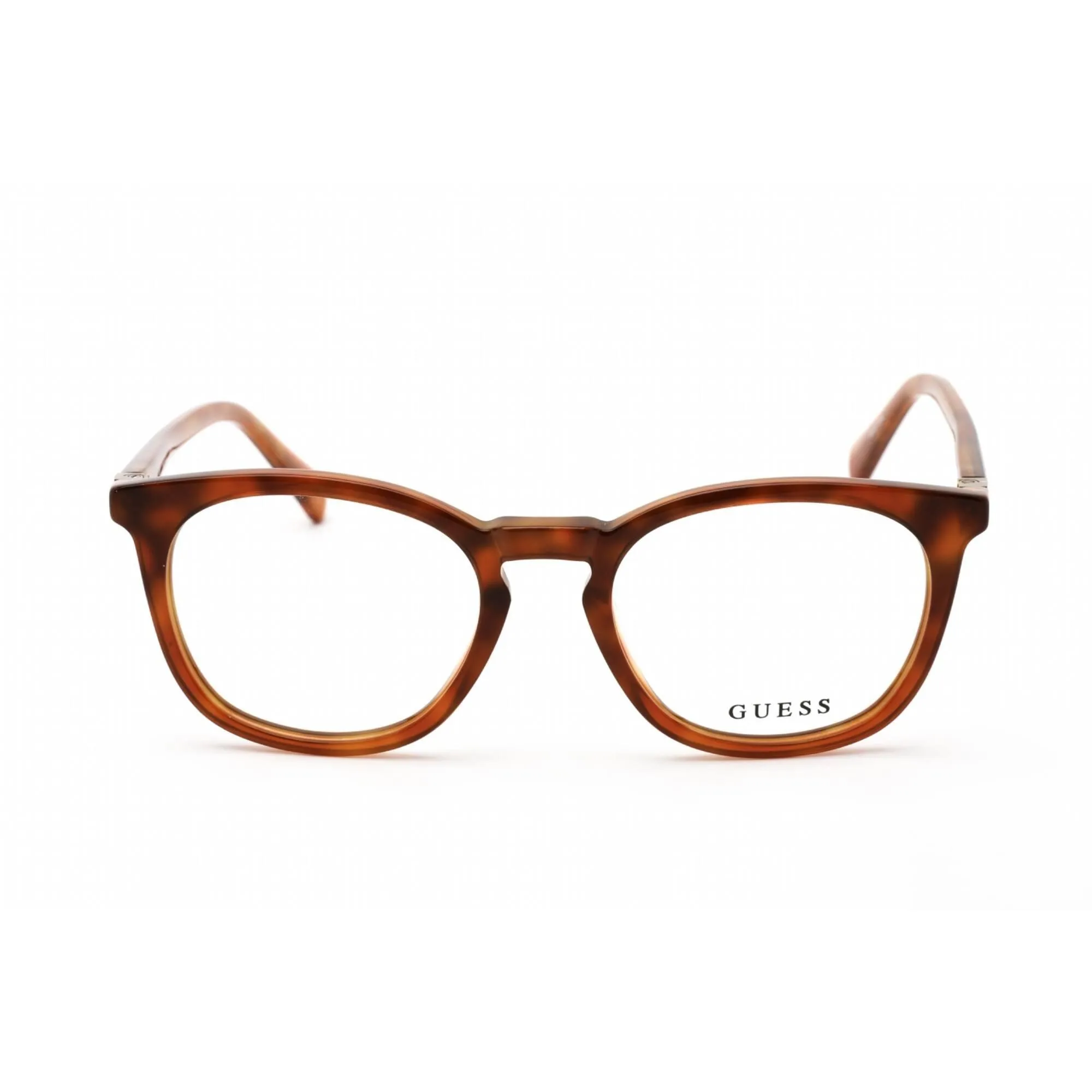 Guess Men's Eyeglasses - Clear Lens Blonde Havana Plastic Square Frame | GU50053 053 Guess Eyeglasses