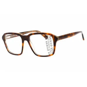 Guess Men's Eyeglasses - Dark Havana Plastic Full Rim Square Frame | GU50073 052 Guess Eyeglasses