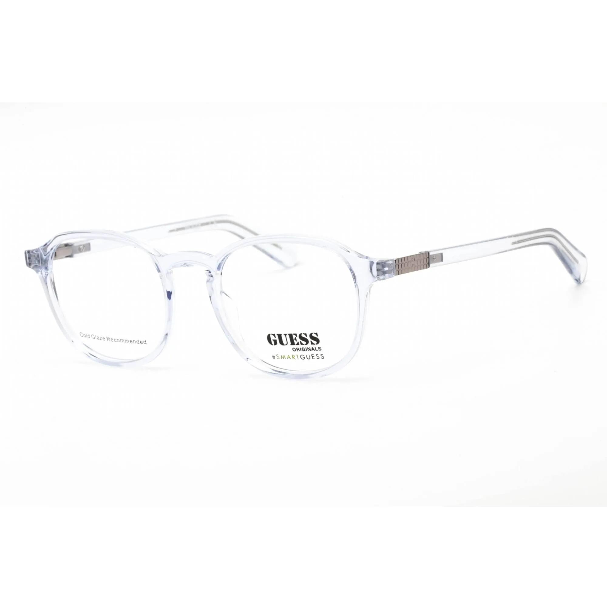 Guess Men's Eyeglasses - Full Rim Crystal Plastic Rectangular Shape Frame | GU8251 026 Guess Eyeglasses
