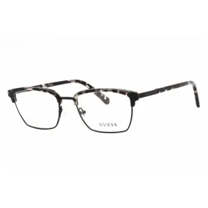 Guess Men's Eyeglasses - Grey/Other Metal Full Rim Rectangular Frame | GU50062 020 Guess Eyeglasses