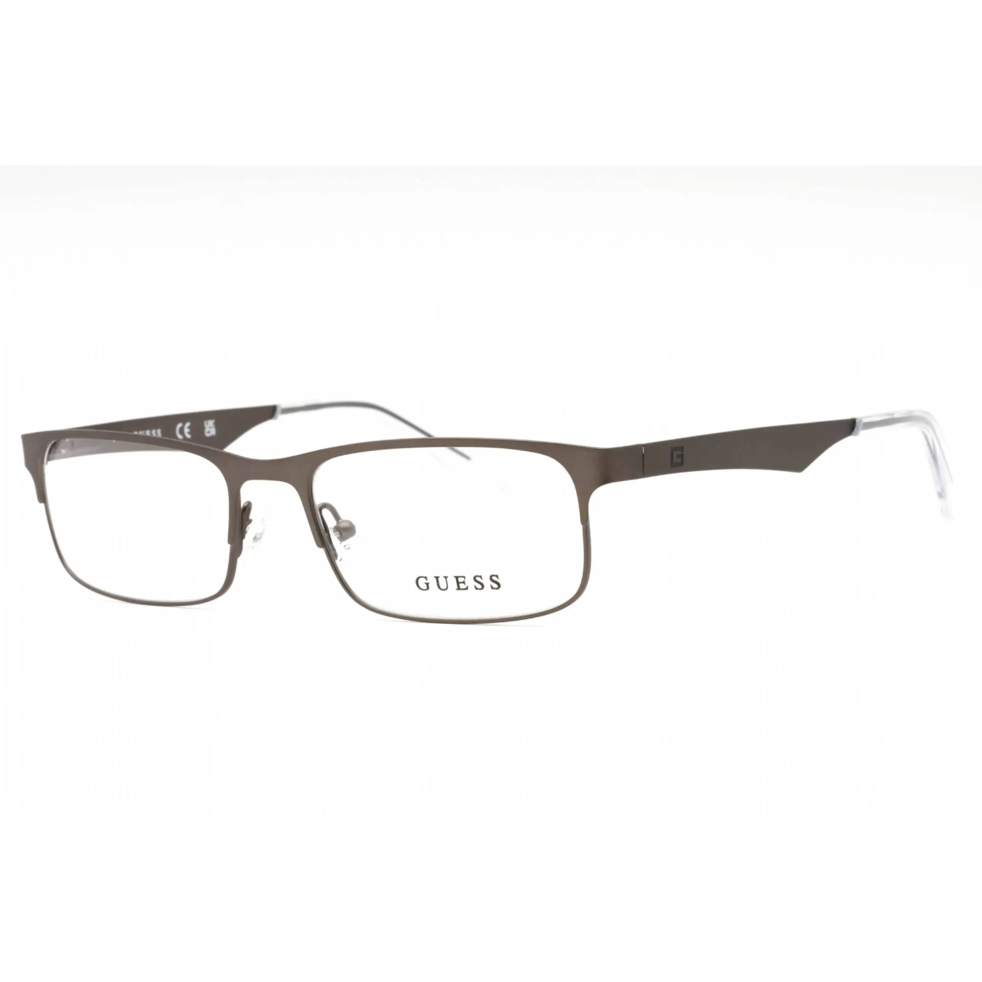 Guess Men's Eyeglasses - Matte Gunmetal Rectangular Full Rim Frame | GU1904-N 009 Guess Eyeglasses