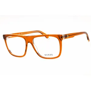 Guess Men's Eyeglasses - Orange/Other Acetate Square Full Rim Frame | GU50089 044 Guess Eyeglasses