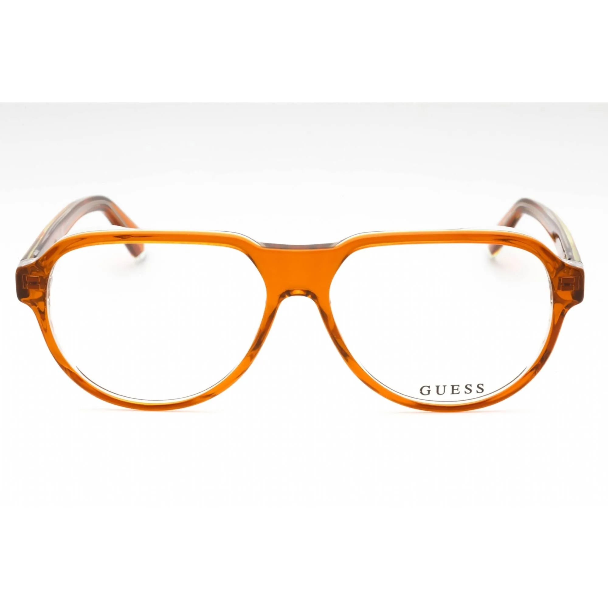 Guess Men's Eyeglasses - Orange/Other Plastic Full Rim Frame | GU50090 044 Guess Eyeglasses
