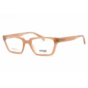 Guess Unisex Eyeglasses - Clear Demo Lens Shiny Beige Rectangular Frame | GU8280 057 Guess Eyeglasses
