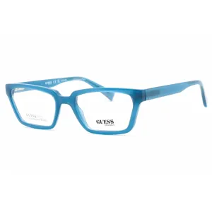 Guess Unisex Eyeglasses - Clear Demo Lens Shiny Blue Rectangular Frame | GU8280 090 Guess Eyeglasses