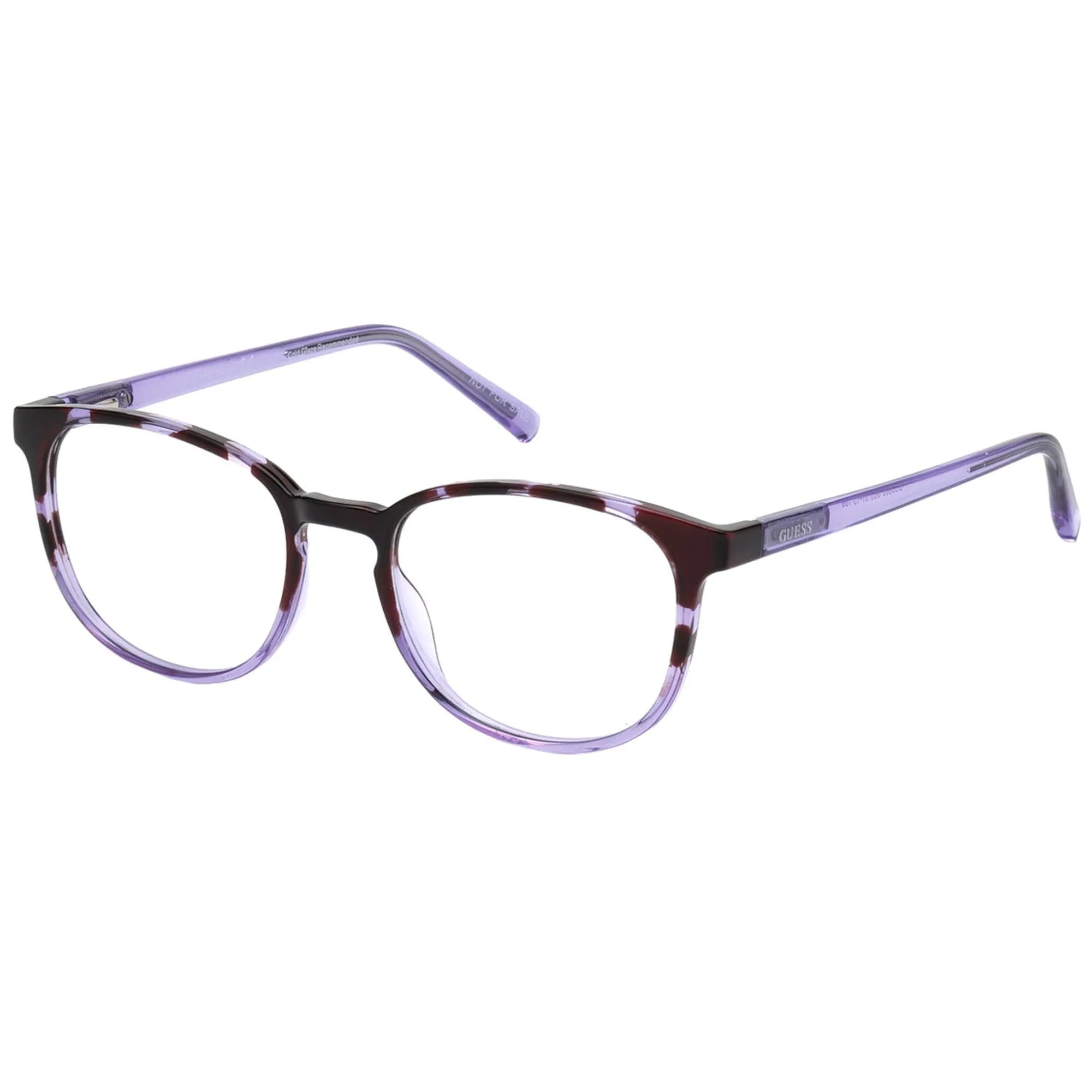 Guess Unisex Eyeglasses - Clear Lens Violet Plastic Full Rim Frame | GU3009 083 Guess Eyeglasses