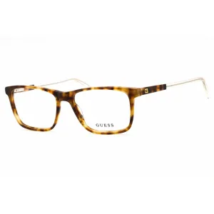 Guess Unisex Eyeglasses - Dark Havana Acetate Rectangular Full Rim Frame | GU1971 052 Guess Eyeglasses