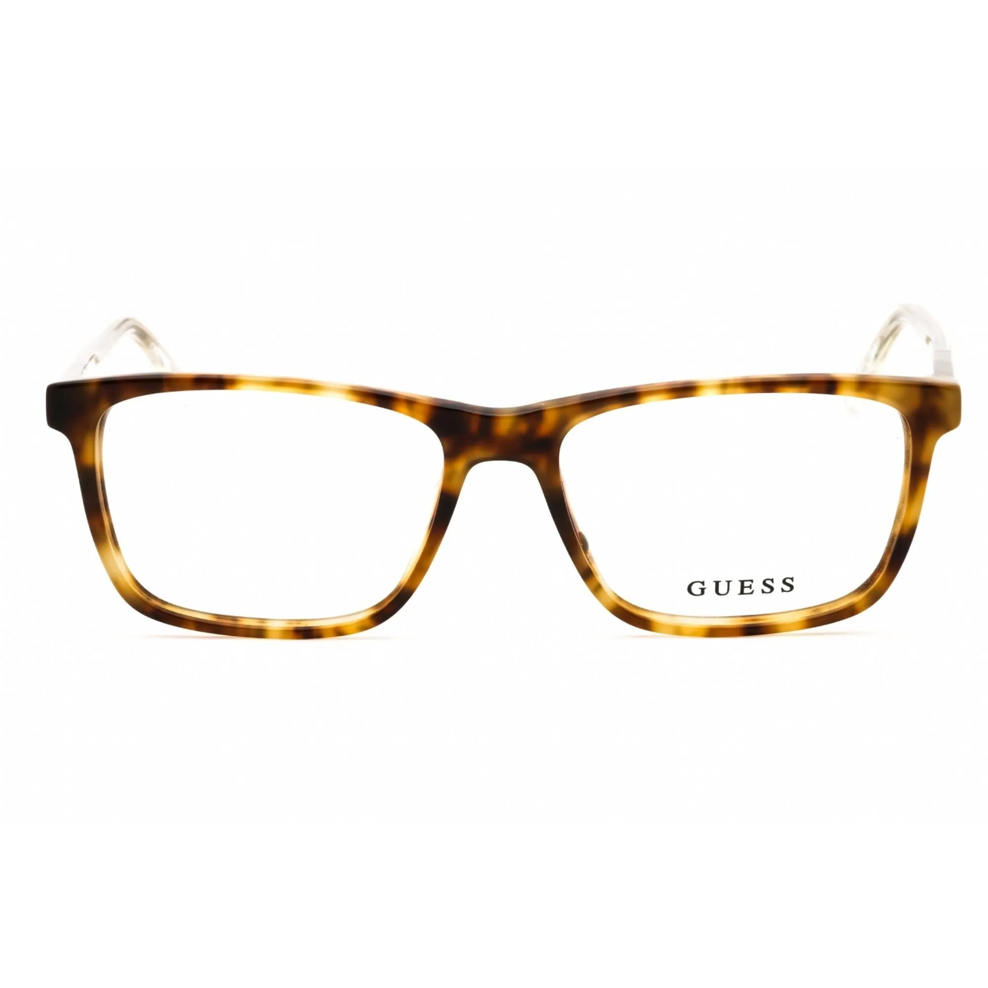 Guess Unisex Eyeglasses - Dark Havana Acetate Rectangular Full Rim Frame | GU1971 052 Guess Eyeglasses