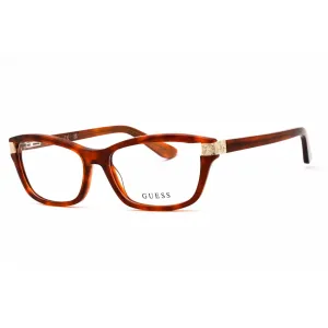 Guess Women's Eyeglasses - Blonde Havana Cat Eye Plastic Full Rim Frame | GU2956 053 Guess Eyeglasses