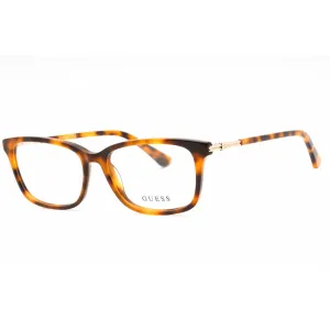 Guess Women's Eyeglasses - Blonde Havana Plastic Rectangular Full Rim | GU2907 053 Guess Eyeglasses