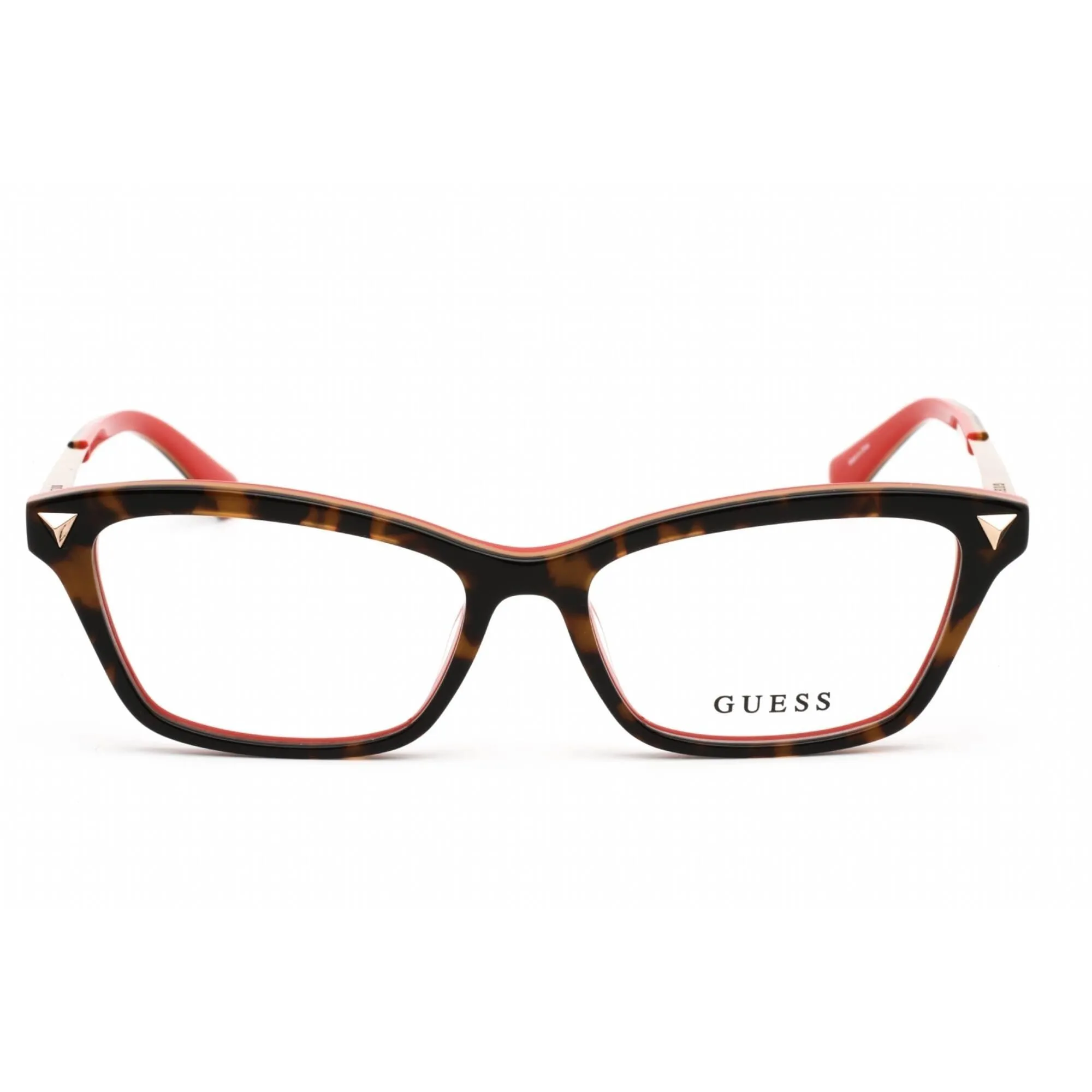 Guess Women's Eyeglasses - Clear Lens Dark Havana Plastic Cat Eye Frame | GU2797 052 Guess Eyeglasses