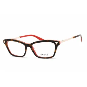 Guess Women's Eyeglasses - Clear Lens Dark Havana Plastic Cat Eye Frame | GU2797 052 Guess Eyeglasses