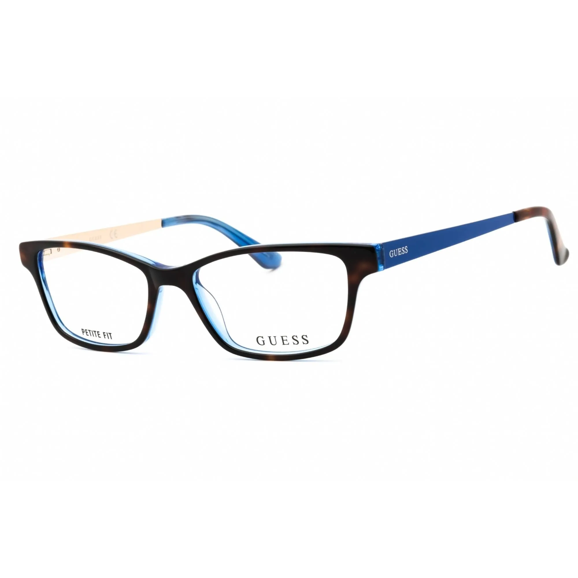 Guess Women's Eyeglasses - Dark Havana Acetate Rectangular 50mm Frame | GU2538 052 Guess Eyeglasses