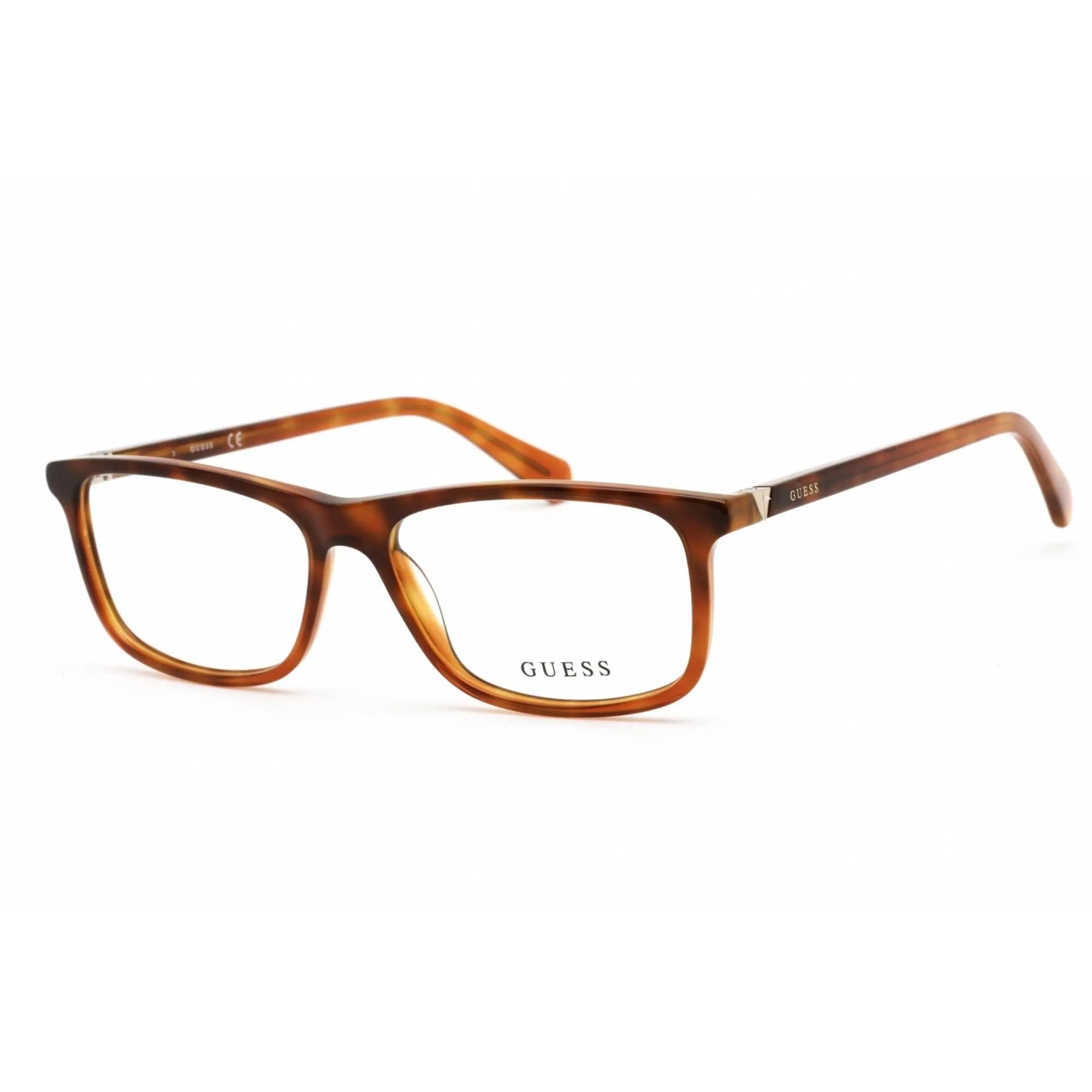 Guess Women's Eyeglasses - Full Rim Blonde Havana Rectangular Plastic | GU50054 053 Guess Eyeglasses