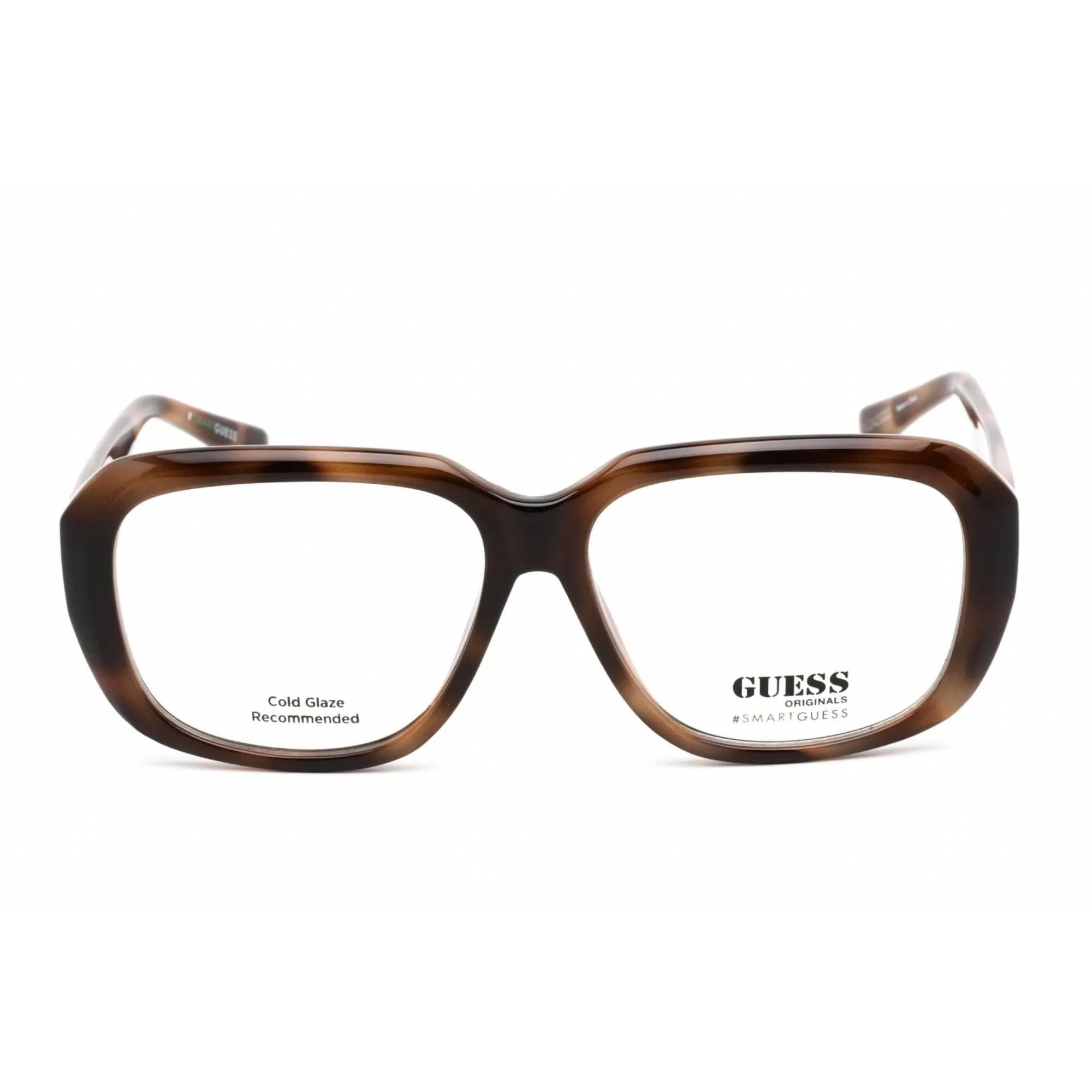 Guess Women's Eyeglasses - Full Rim Rectangular Blonde Havana Plastic | GU8240 053 Guess Eyeglasses