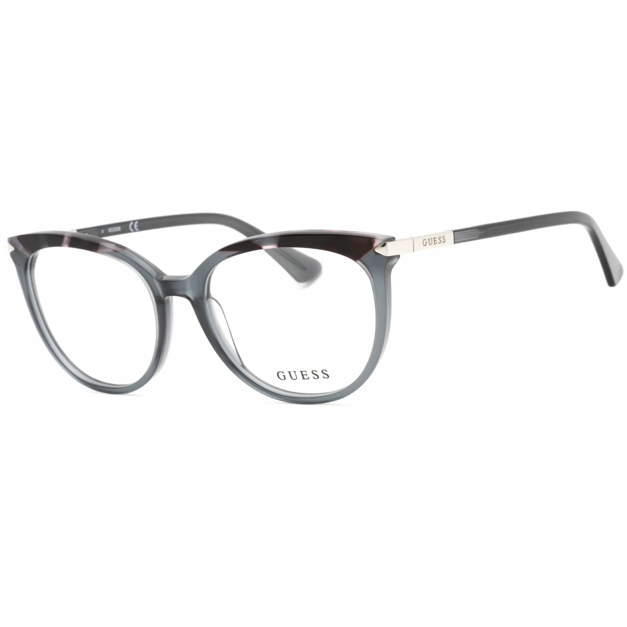 Guess Women's Eyeglasses - Grey/Other Plastic Full Rim Cat Eye Frame | GU2881 020 Guess Eyeglasses